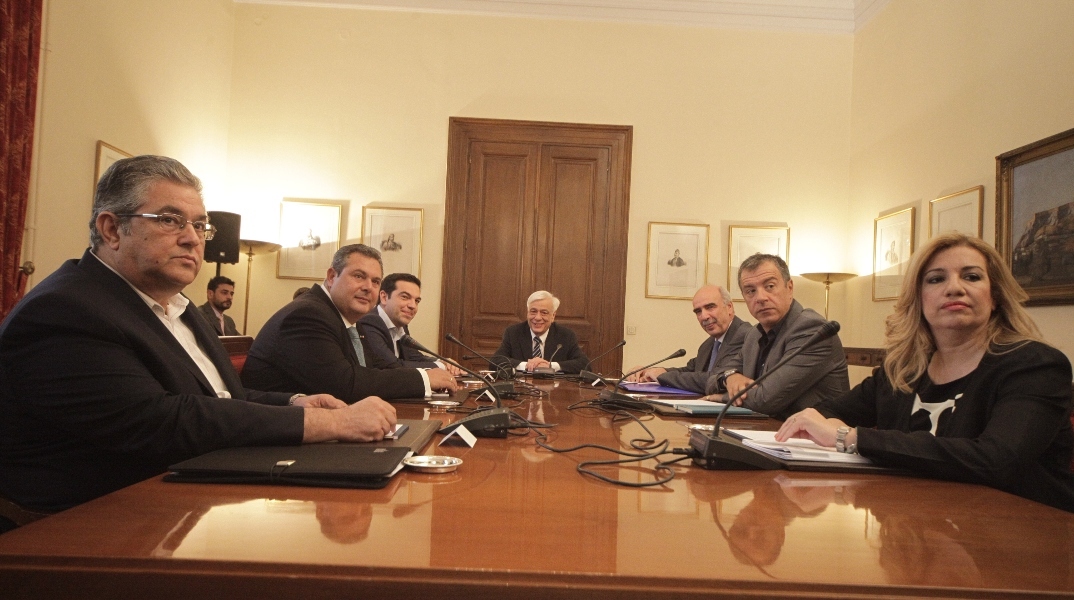 Συμβούλιο των πολιτικών αρχηγών υπό τον Πρόεδρο της Δημοκρατίας την Δευτέρα 6 Ιουλίου 2015