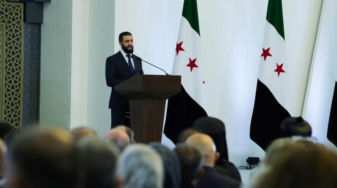 Ο μεταβατικός πρόεδρος της Συρίας, Άχμαντ αλ Σάρα 