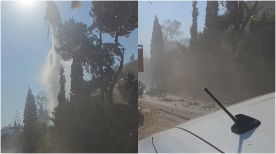 Φωτιά στην Αχαΐα: Κλαδιά έπεσαν σε αυτοκίνητα μετά από ρίψη νερού ελικοπτέρου