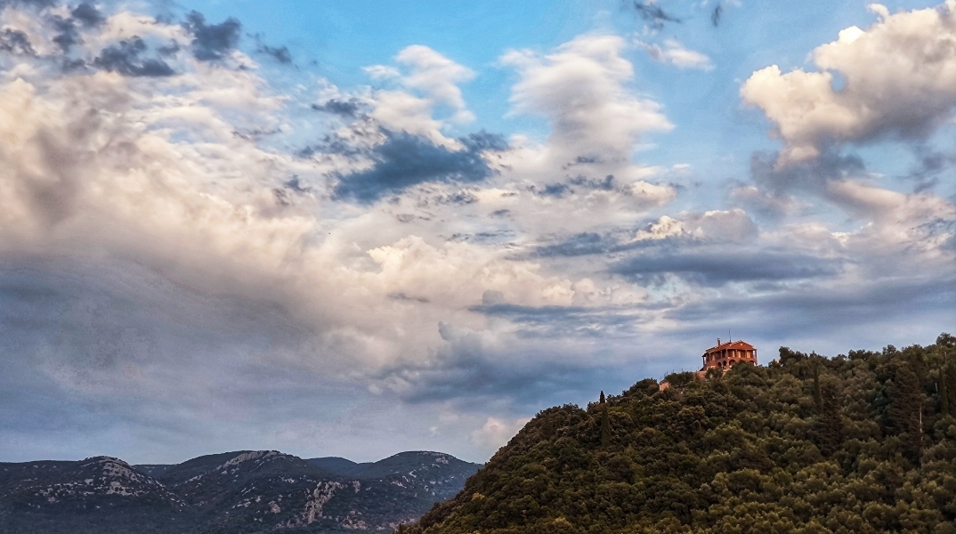 Καιρός, βουνο, συννεφα, ουρανος