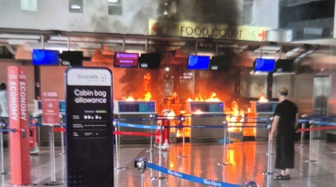 Πανικός σε αεροδρόμιο του Μιλάνου – Άνδρας προκάλεσε φωτιά και ζημιές στους χώρους του check-in
