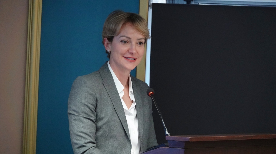 Η εκπρόσωπος Τύπου της ΝΔ, Αλεξάνδρα Σδούκου 