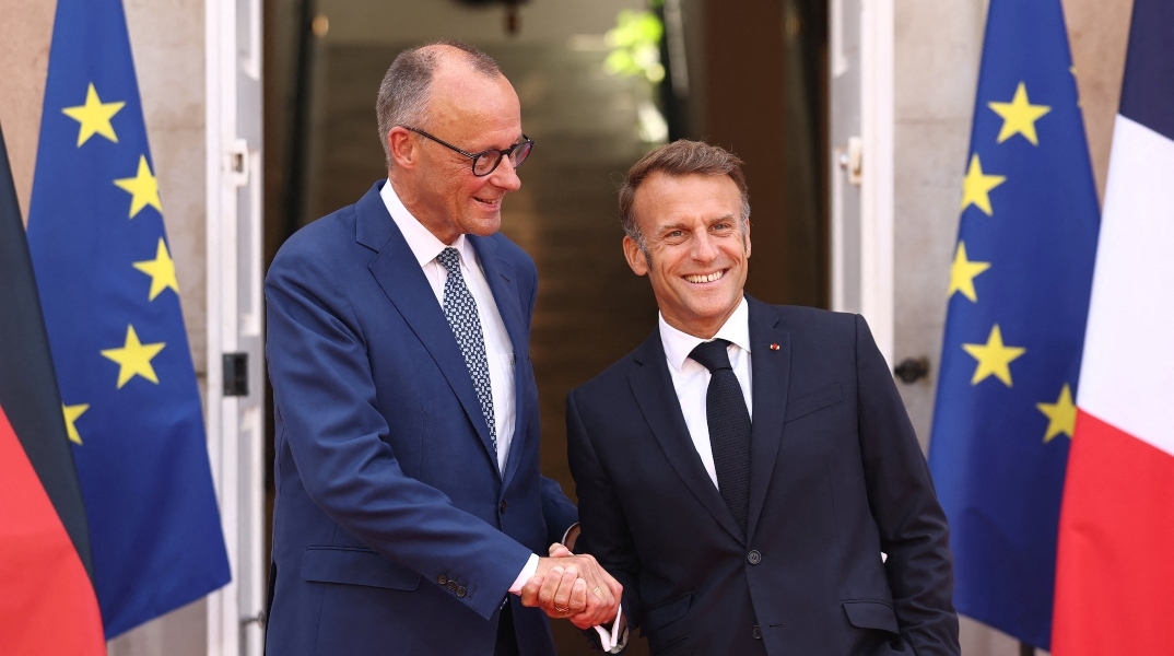 Ο Γερμανός Καγκελάριος, Φρίντριχ Μερτς με τον Γάλλο Πρόεδρο, Εμανουέλ Μακρόν