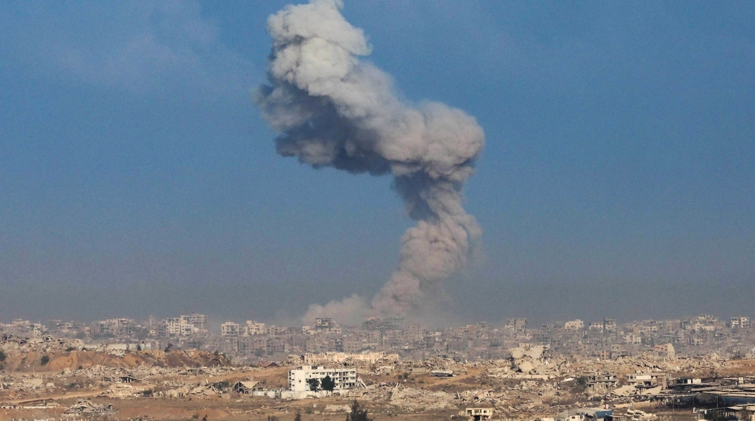 Γάζα, εκρηξη, καπνος, σπιτια