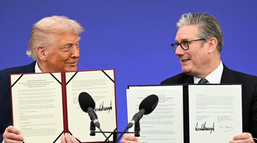 Τι προβλέπει η τεχνολογική συμφωνία των 170 δισ. ευρώ που υπέγραψαν Τραμπ και Στάρμερ