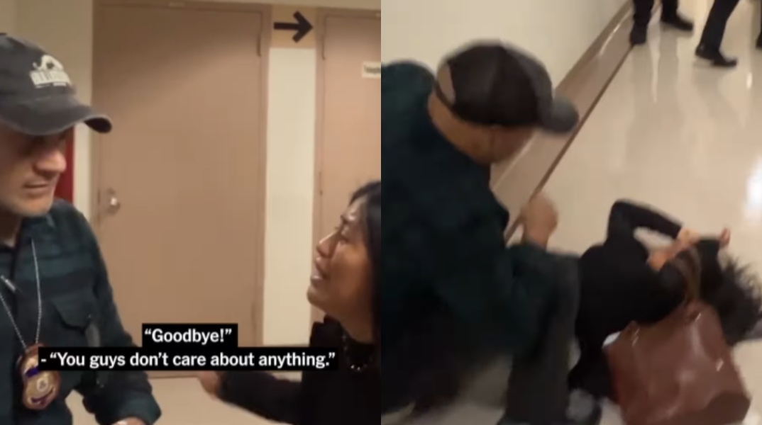 Αξιωματικός της ICE απομακρύνθηκε από τα καθήκοντά του μετά από επίθεση σε γυναίκα στο μεταναστευτικό δικαστήριο