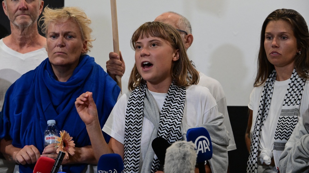 Γκρέτα Τούνμπεργκ στο «Ελ. Βενιζέλος»: Τα κράτη έχουν νομική υποχρέωση να αποτρέψουν και να σταματήσουν μια γενοκτονία