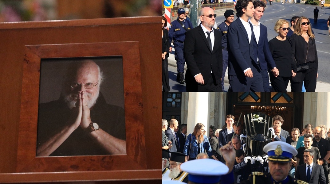 Στιγμιότυπα από την κηδεία του Διονύση Σαββόπουλου