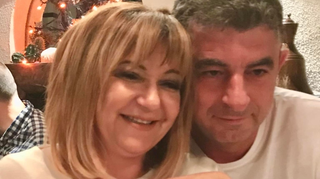 Ο Γιώργος Καραϊβάζ με την Στάθα Καραϊβάζ Αλεξανδροπούλου 