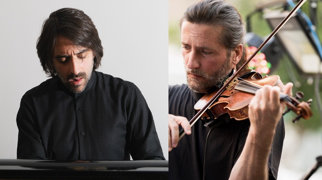 ο βιολίστας Ηλίας Σδούκος & ο πιανίστας Μάνος Κιτσικόπουλος υπό το σεληνόφως