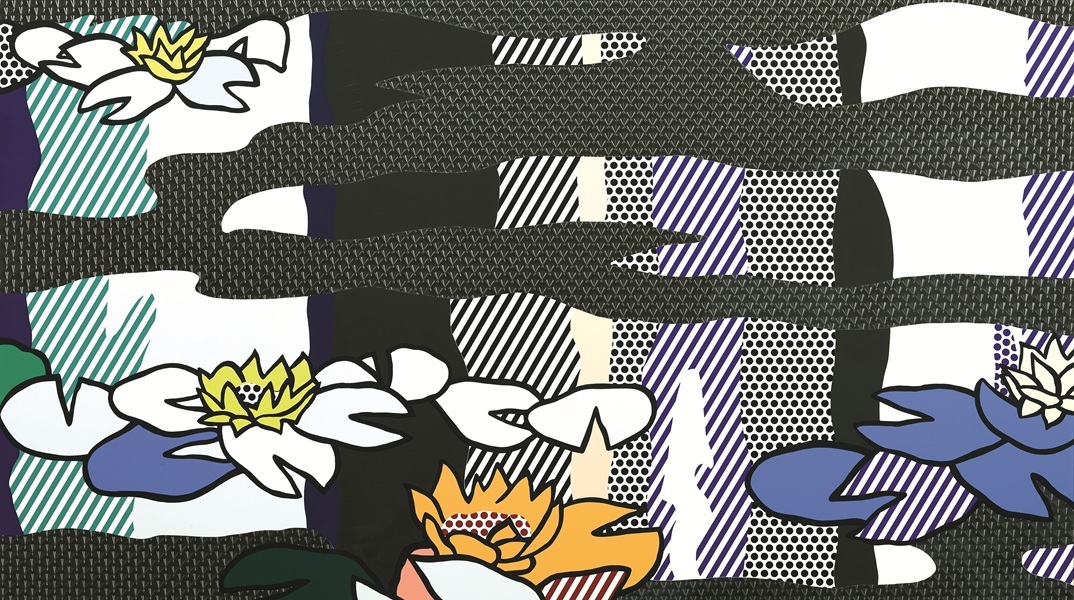 Roy Lichtenstein (1923-1997),  Λίμνη με νούφαρα και αντανακλάσεις, 1992. 