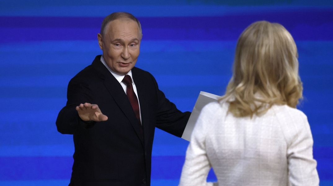 Ο Βλαντιμίρ Πούτιν στην ετήσια συνέντευξη Τύπου στη Μόσχα της Ρωσίας