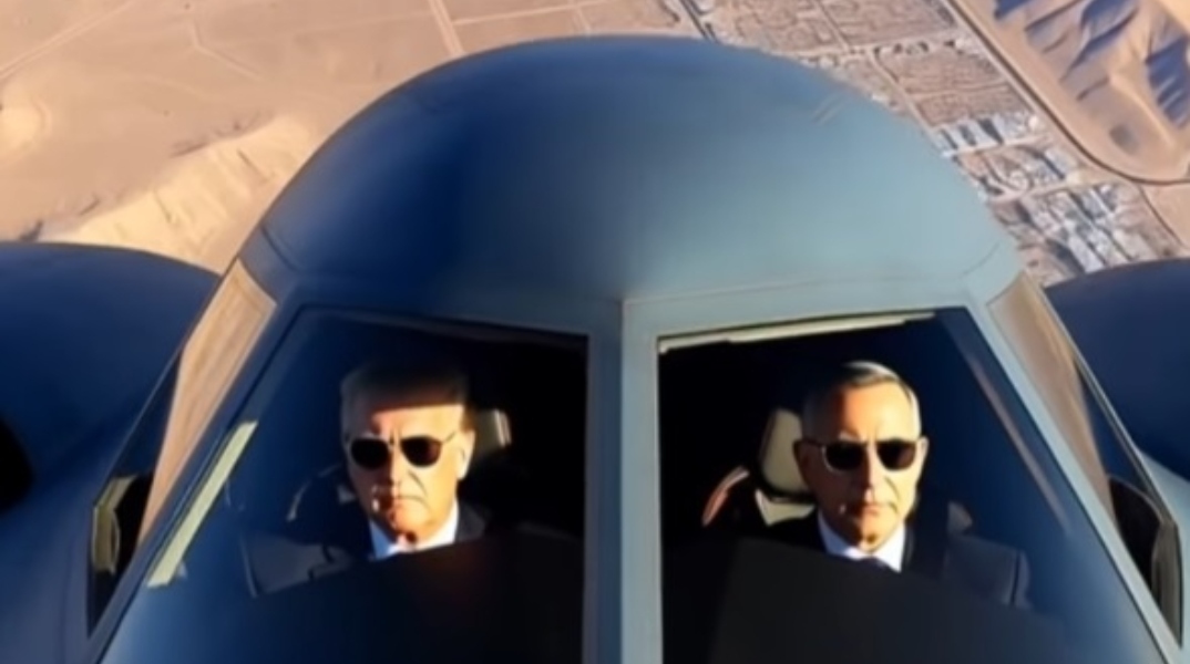 Τραμπ και Νετανιάχου πιλοτάρουν μαζί ένα βομβαρδιστικό Β-2