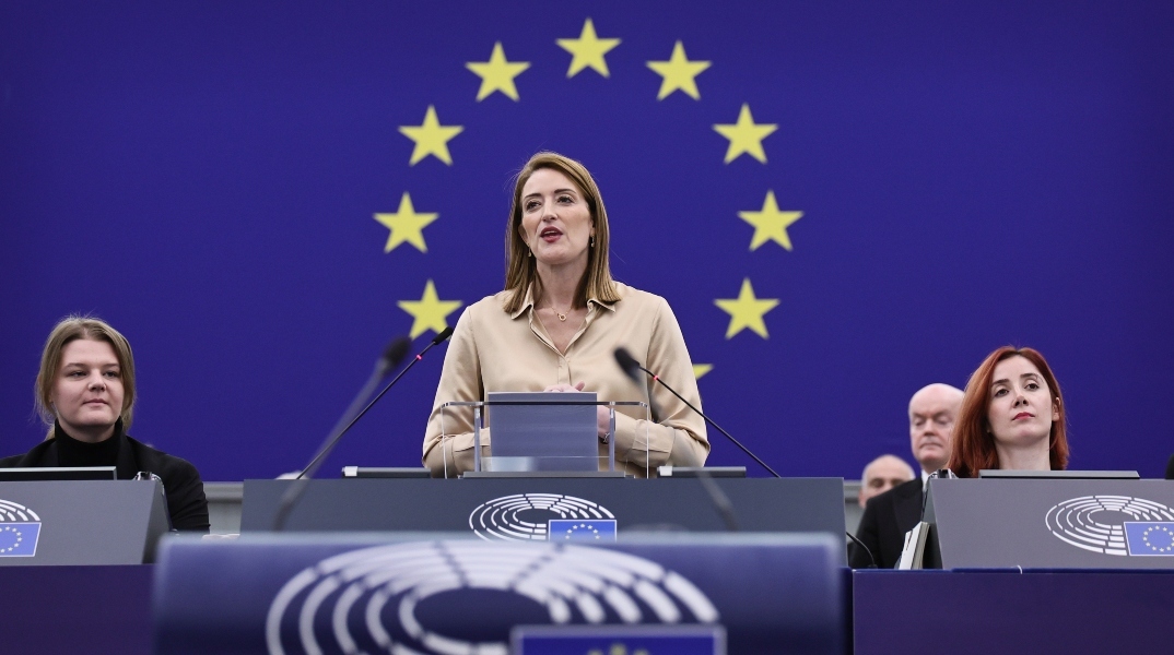 Η πρόεδρος του Ευρωπαϊκού Κοινοβουλίου Ρομπέρτα Μετσόλα 