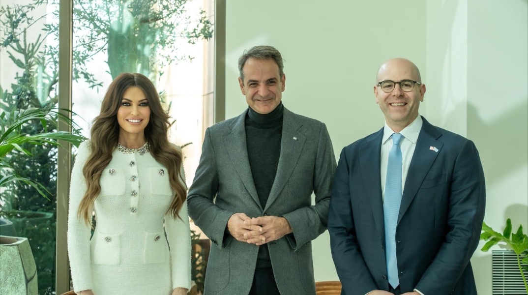 Συνάντηση Μητσοτάκη - Γκίλφοϊλ με τον διοικητή της Federal Reserve Στιβ Μιράν