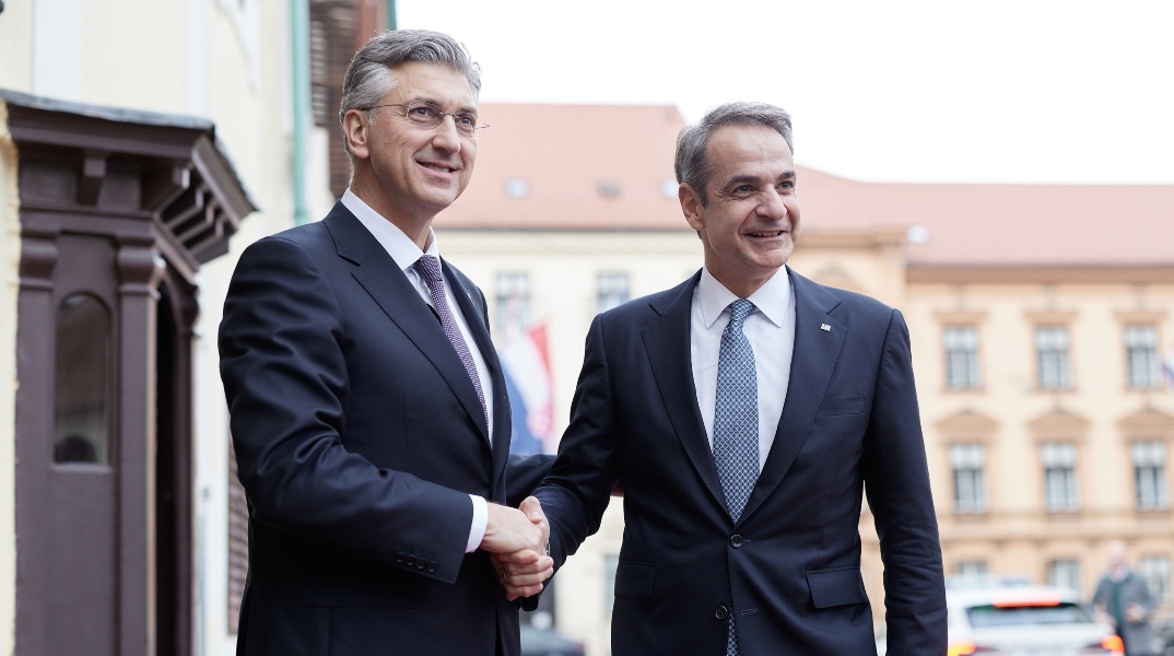 O Πρωθυπουργός Κυριάκος Μητσοτάκης συναντήθηκε με τον Πρωθυπουργό της Κροατίας Andrej Plenkovic στο Ζάγκρεμπ