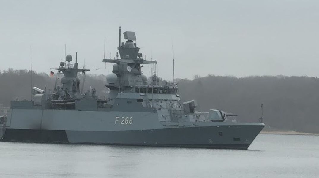 H γερμανική κορβέτα Έμντεν, όπου συνέβη η δολιοφθορά