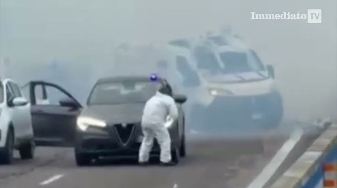 Κινηματογραφική ληστεία στην Ιταλία: Ανατίναξαν θωρακισμένο βαν σε εθνική οδό