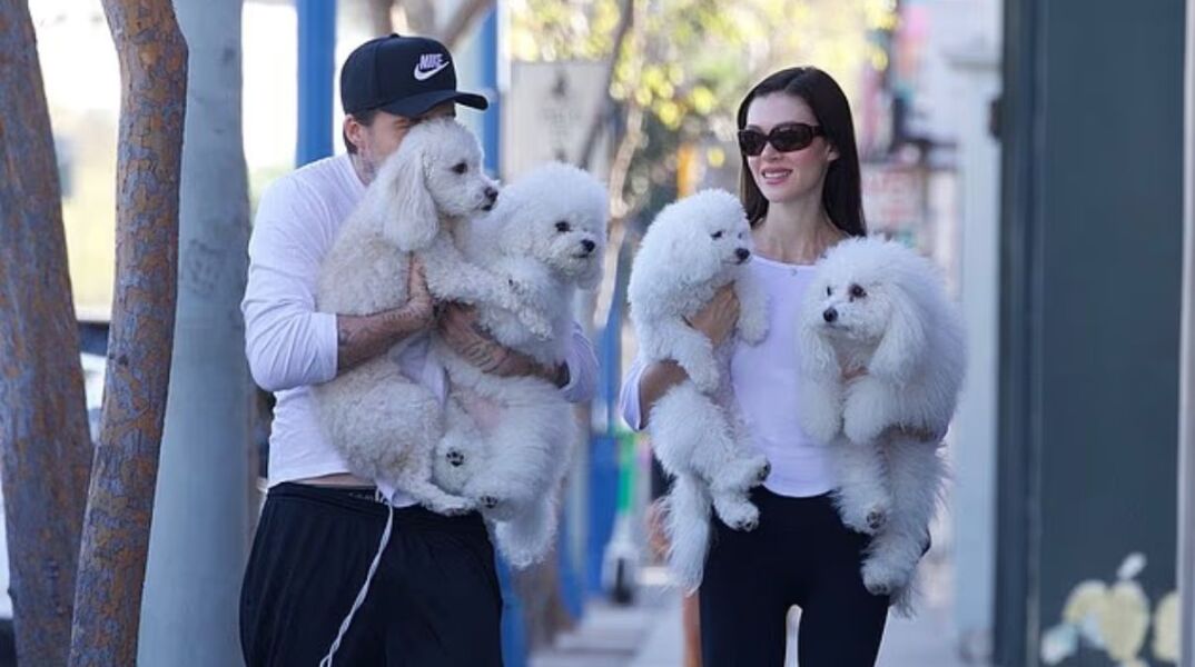 Βόλτα με τέσσερα poodles και… καταιγίδα σχολίων: Ο Μπρούκλιν Μπέκαμ και η Νίκολα Πελτζ ξανά στο στόχαστρο