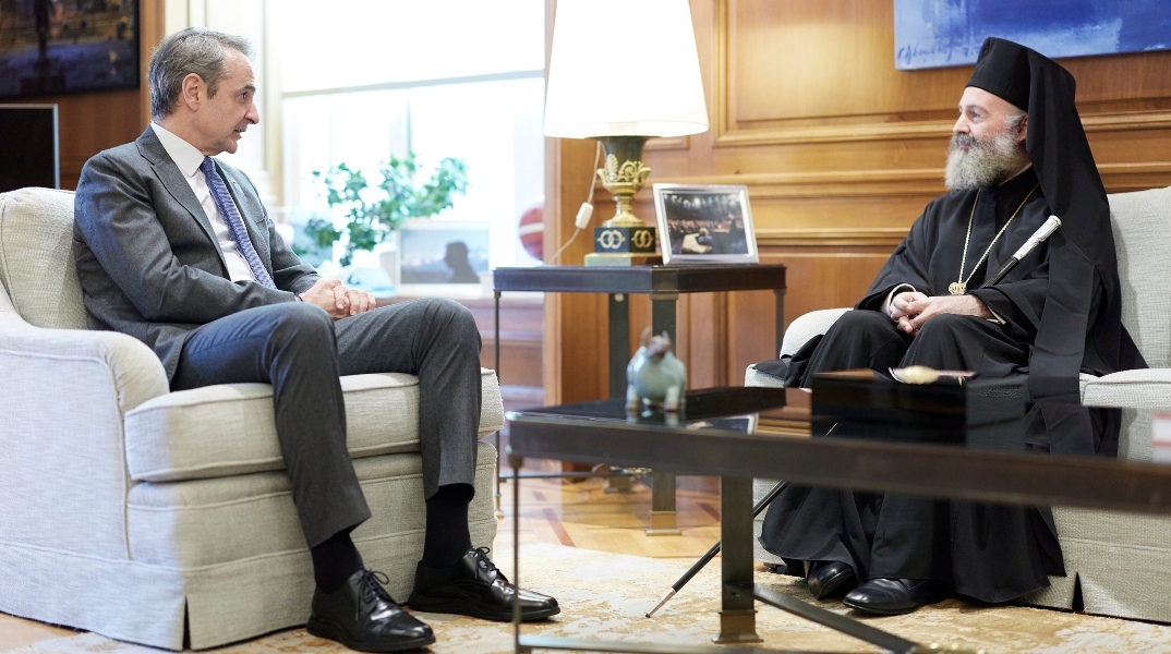 συναντηση Μητσοτάκη με Αρχιεπίσκοπο Αυστραλίας
