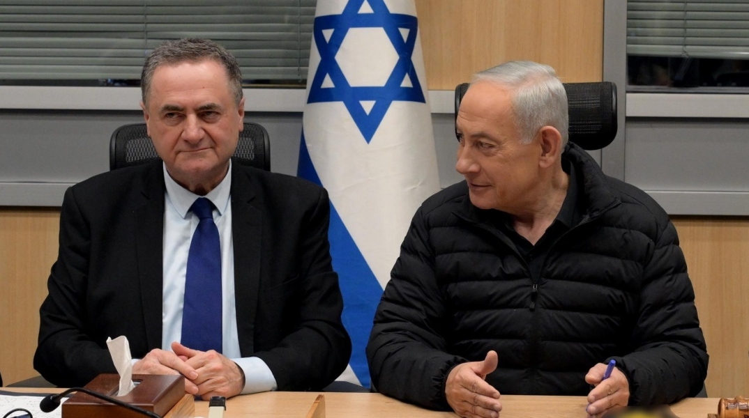 Ο υπουργός Άμυνας του Ισραήλ, Ίσραελ Κατς με τον ισραηλινό πρωθυπουργό, Μπενιαμίν Νετανιάχου