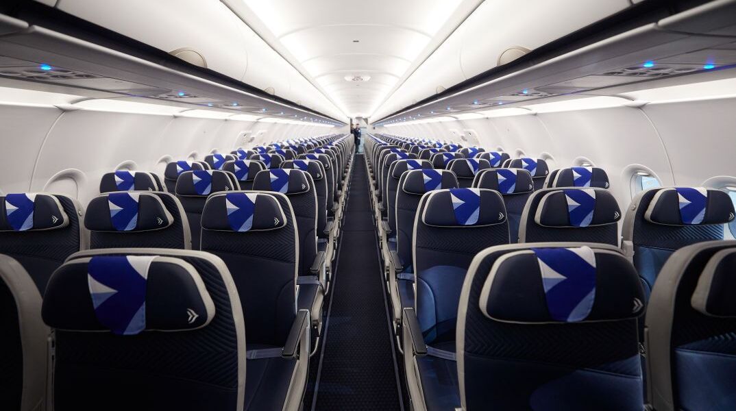 Εσωτερικό αεροσκάφους της Aegean