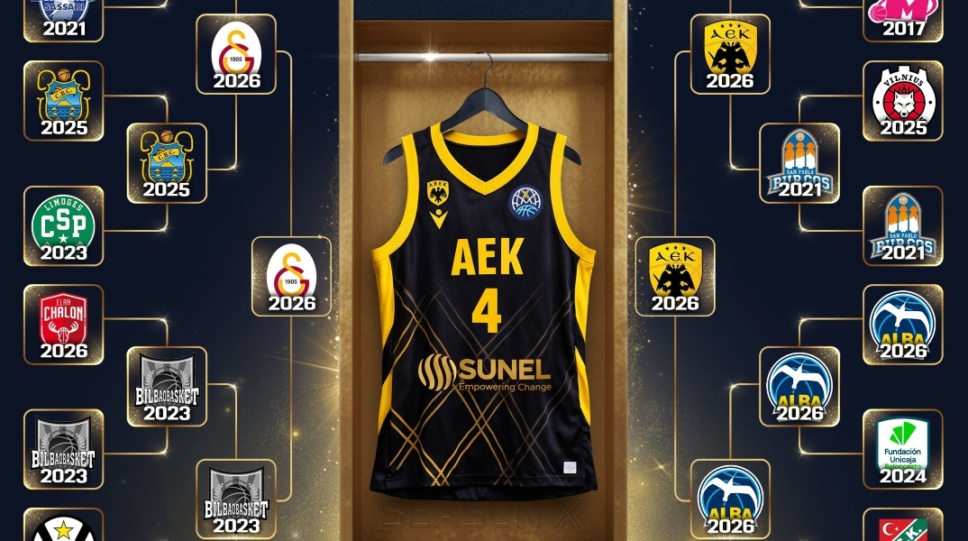 Η FIBA ψήφισε τη φετινή φανέλα της ΑΕΚ ως την καλύτερη