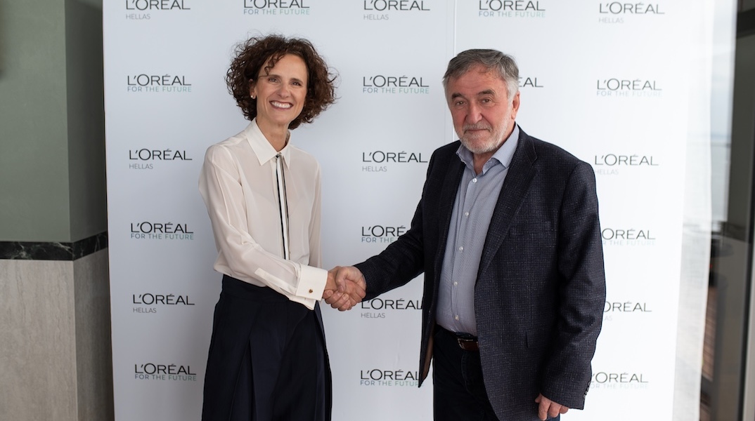 Alessandra Delfini, Country Managing Director της L'Oréal Hellas, Βασίλειος Διαμαντάκης, Αντιδήμαρχος Περιβάλλοντος, Αστικού Πρασίνου & Πανίδας Δήμου Θεσσαλονίκης