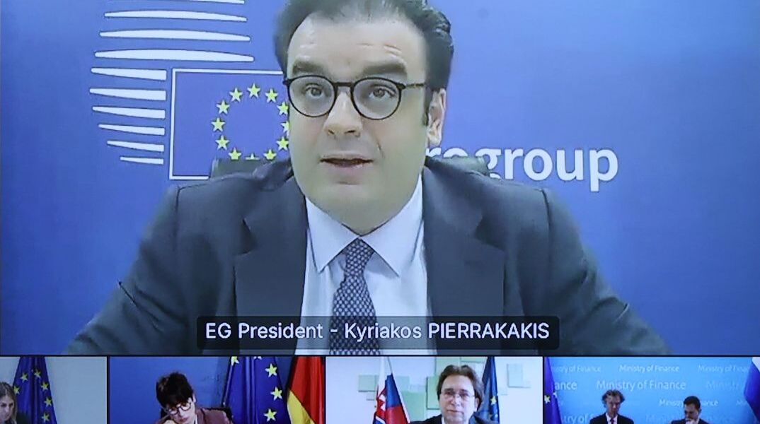 Ο Κυριάκος Πιερρακάκης στην τηλεδιάσκεψη του Eurogroup