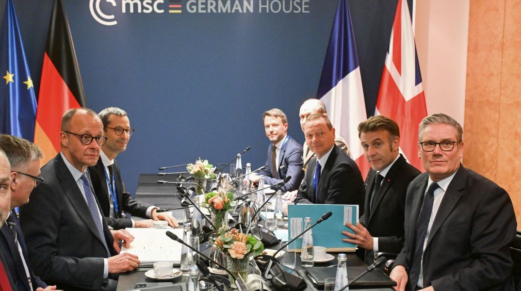 Μακρόν, ,Μέρτζ και Στάρμερ στην πρόσφατη Σύνοδο του Μονάχου