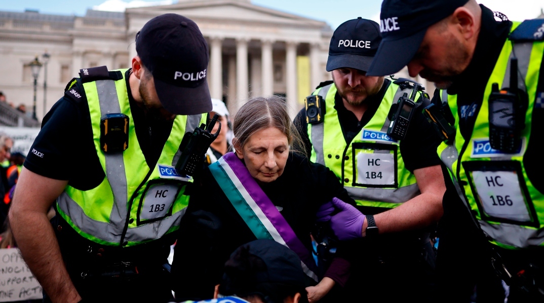Τουλάχιστον 212 συλλήψεις σε διαδήλωση υπέρ της Palestine Action στο Λονδίνο	