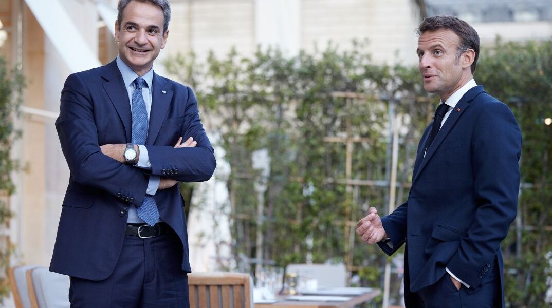 Κυριάκος Μητσοτάκης και Εμανουέλ Μακρόν