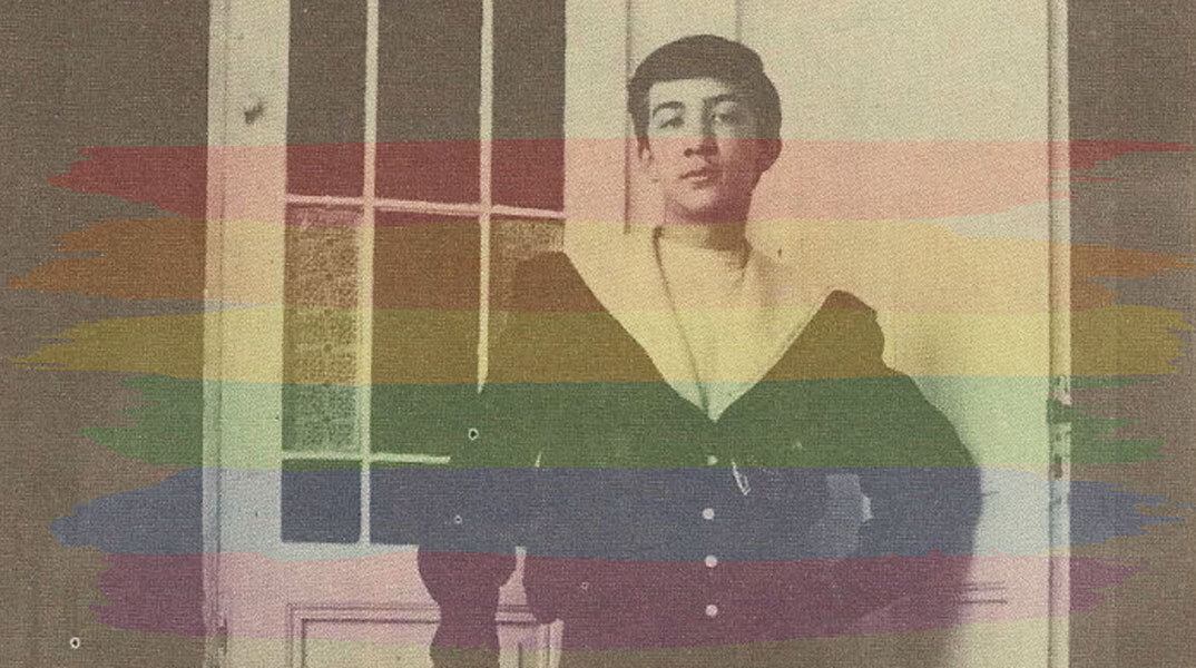 Ο Ναπολέων Λαπαθιώτης σε νεαρή ηλικία