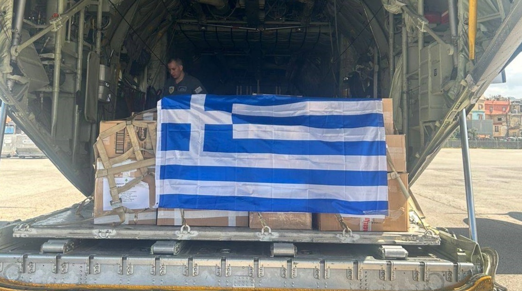 Η Ελλάδα έστειλε ανθρωπιστική βοήθεια στον Λίβανο με αεροσκάφος της Πολεμικής Αεροπορίας