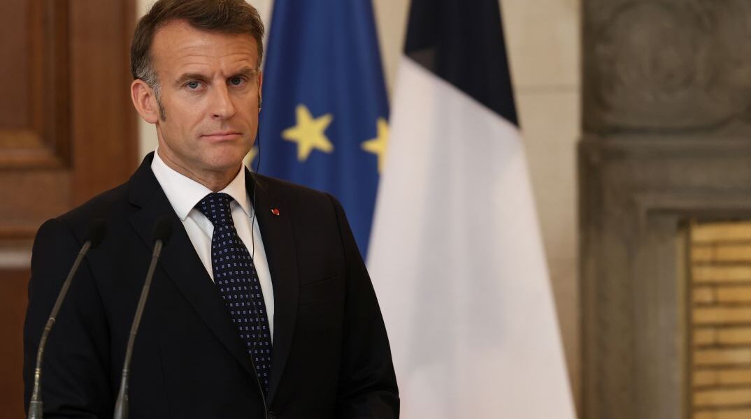 O Εμανουέλ Μακρόν στην πρόσφατη επίσκεψή του στην Αθήνα