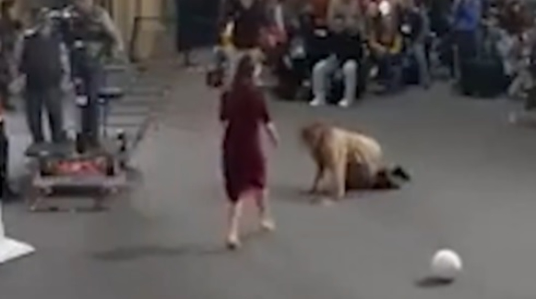 Δημοσιογράφος σωριάστηκε για να πιάσει μπάλα του μουντιάλ μετά από πάσα της προέδρου του Μεξικού