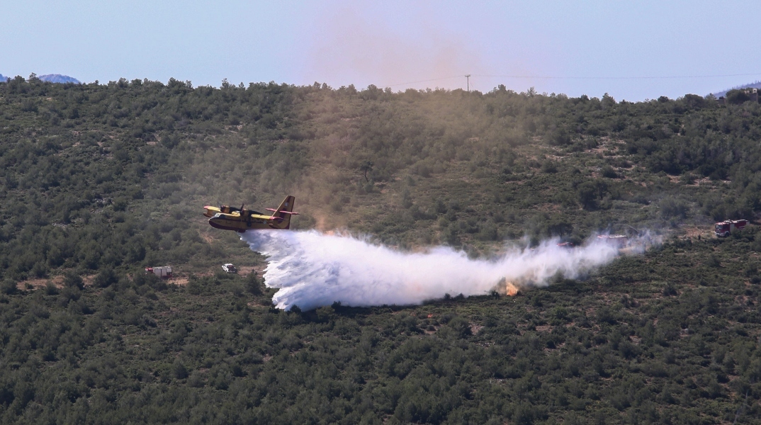 Χωρίς ενεργό μέτωπο η φωτιά στη Σκόπελο