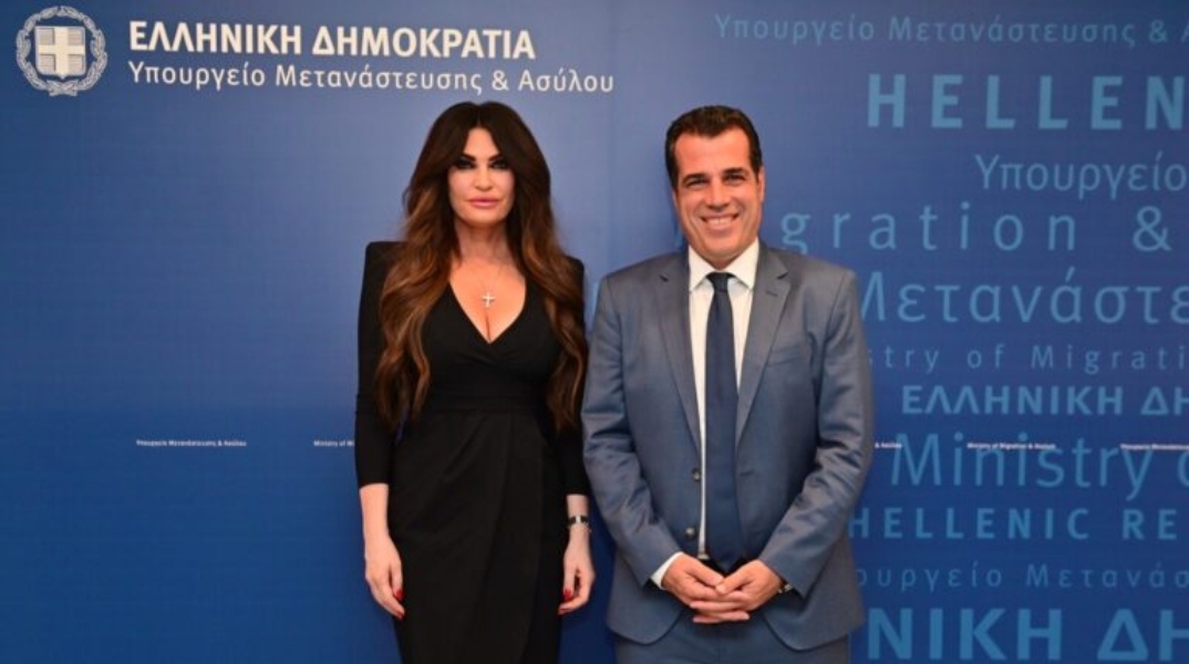 Συνάντηση του υπουργού Μετανάστευσης Θάνου Πλεύρη, με την πρέσβη των ΗΠΑ Κίμπερλι Γκίλφοϊλ	