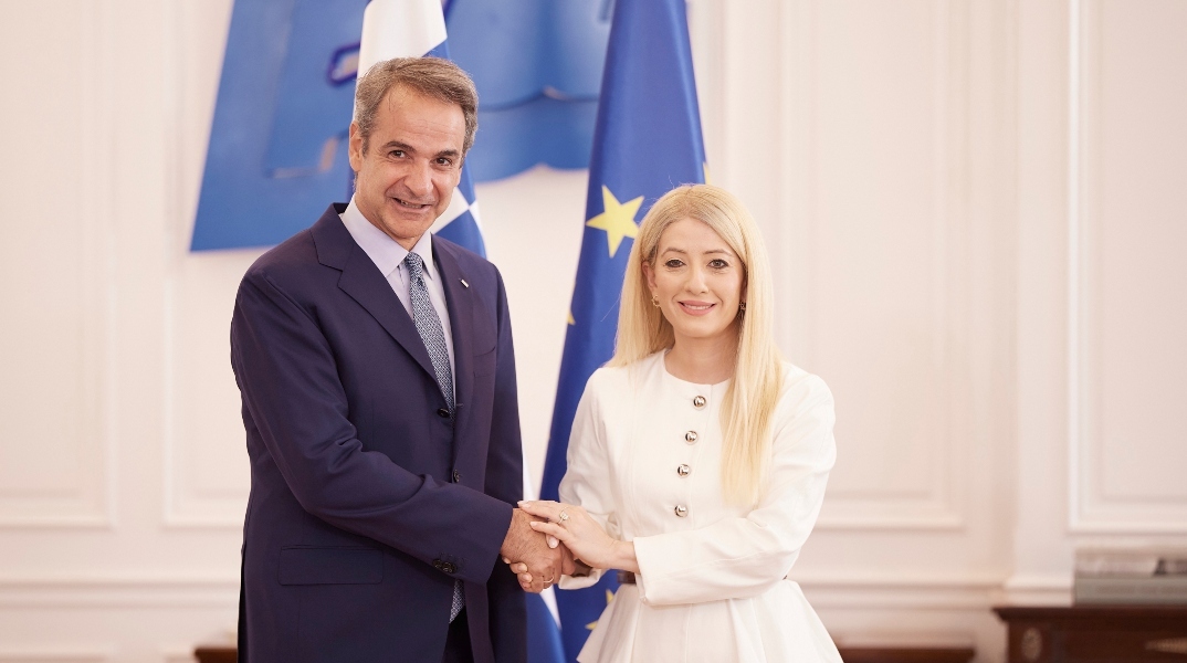 Συνάντηση Μητσοτάκη με την πρόεδρο της Βουλής των Αντιπροσώπων της Κύπρου, Αννίτα Δημητρίου