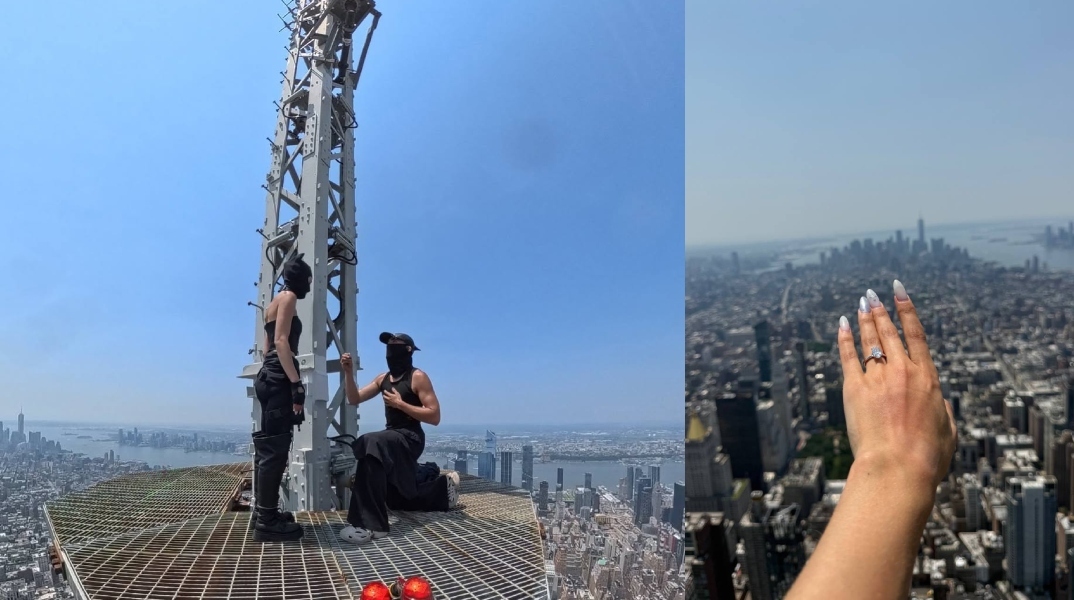Ζευγάρι «κατέκτησε» την κορυφή του Empire State Building – Πρόταση γάμου στα 450 μέτρα...και σύλληψη
