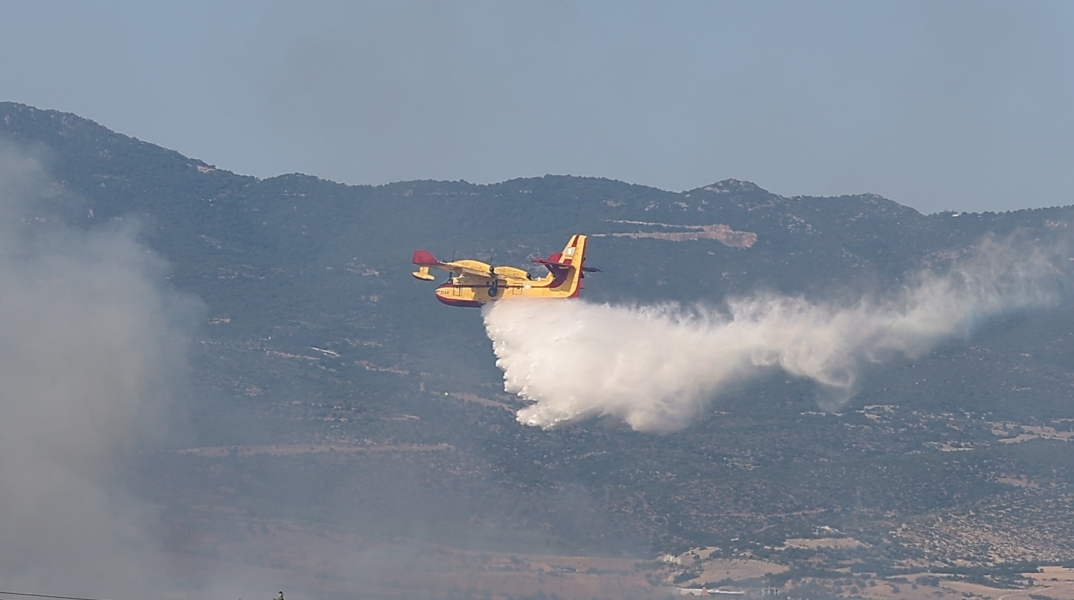 Φωτιά στη Νεοχωρούδα Θεσσαλονίκης - Μήνυμα 112 για ετοιμότητα