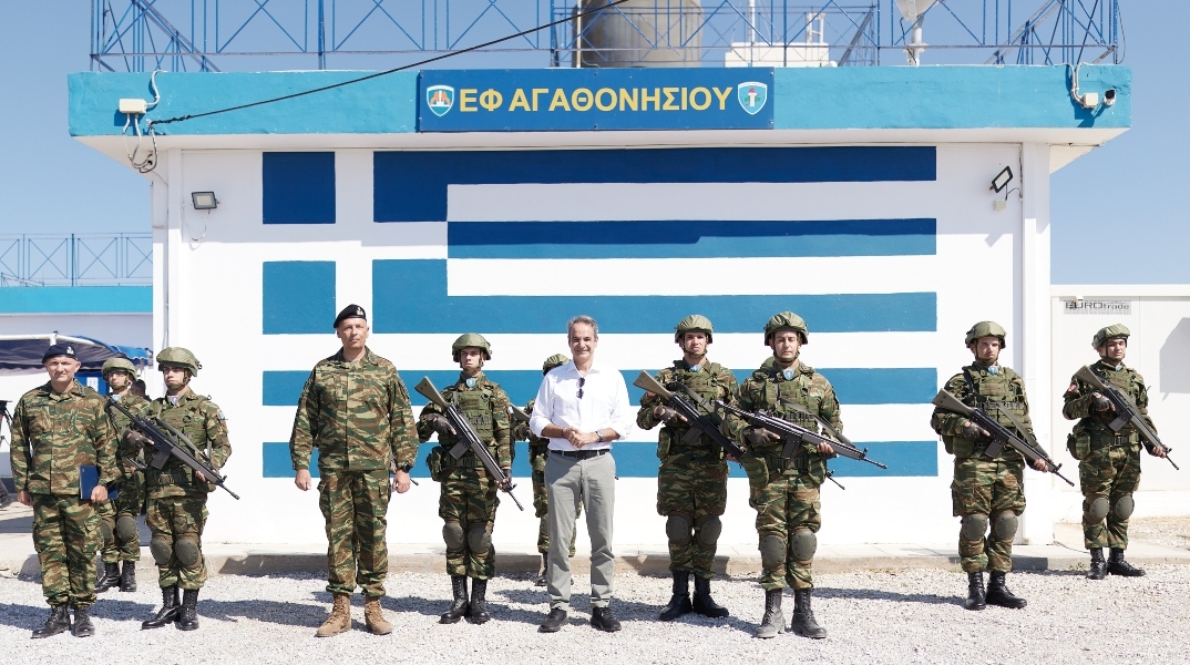 Μητσοτάκης από Αγαθονήσι: Θα εμποδίσουμε τους άθλιους διακινητές να εκμεταλλεύονται απελπισμένους ανθρώπους