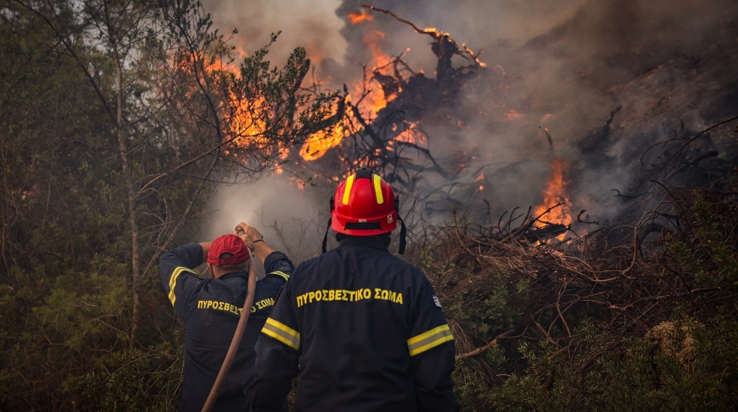Φωτιά στη Χαλκιδική: Τρεις πυροσβέστες στο νοσοκομείο με αναπνευστικά προβλήματα