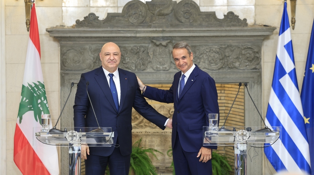 Συνάντηση Μητσοτάκη με τον Πρόεδρο του Λιβάνου: Η Ελλάδα στέκεται δίπλα σας, είμαστε αδερφοί λαοί
