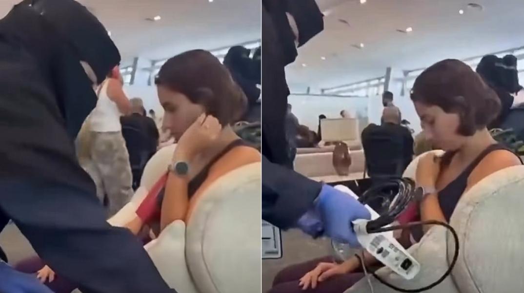 Πτήση flydubai: Viral η εικόνα μιας Σαουδαράβισσας νοσοκόμας να προσφέρει φροντίδα σε επιβάτιδα