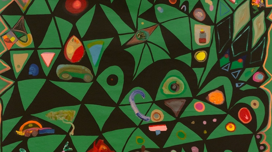 Uman, Rainbow painting – olive green, 2026 (λεπτομέρεια)