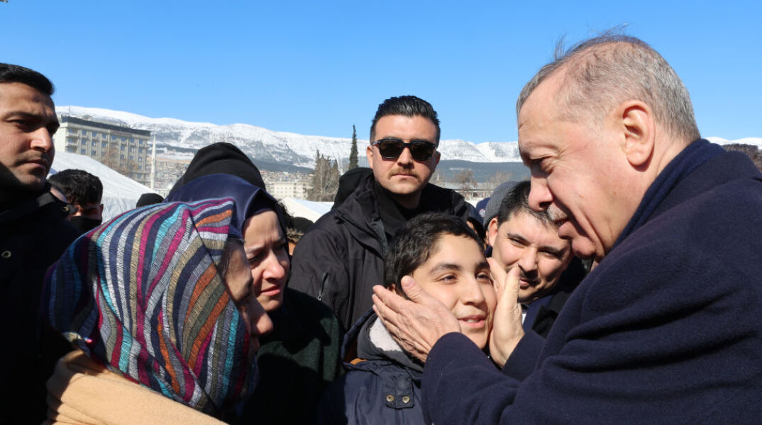 Turkish President Recep Tayyip Erdogan arrives in quake-hit Kahramanmaras