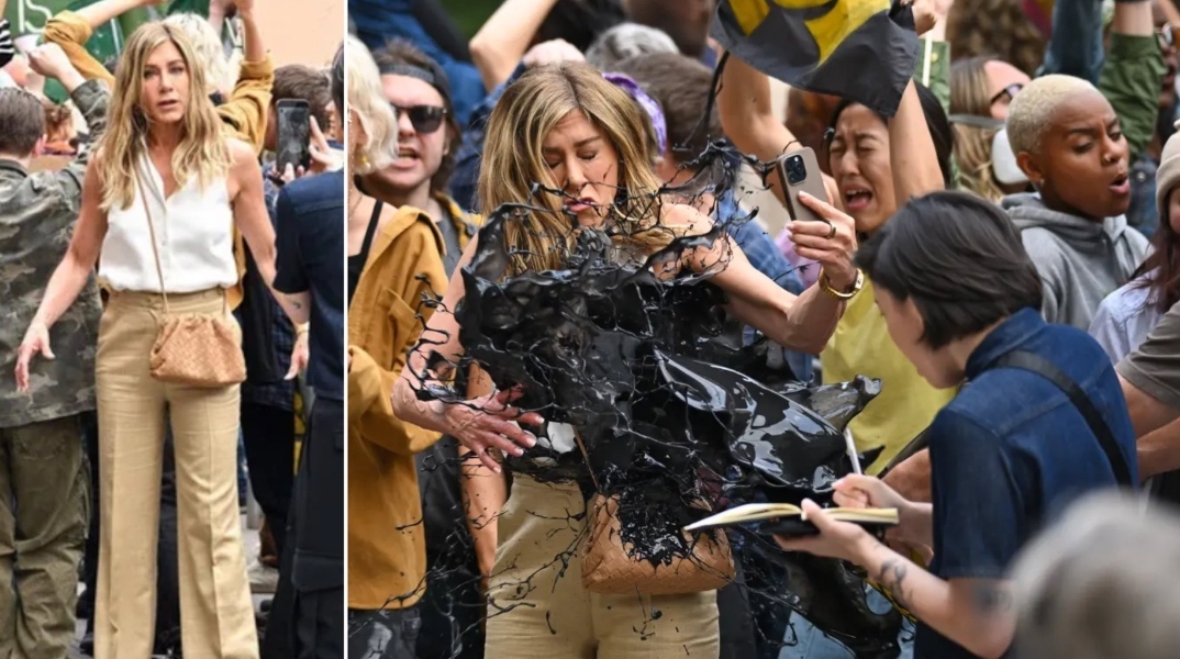 Περιέλουσαν με πετρέλαιο την Τζένιφερ Άνιστον στα γυρίσματα του «The Morning Show» ως μέρος της σκηνής