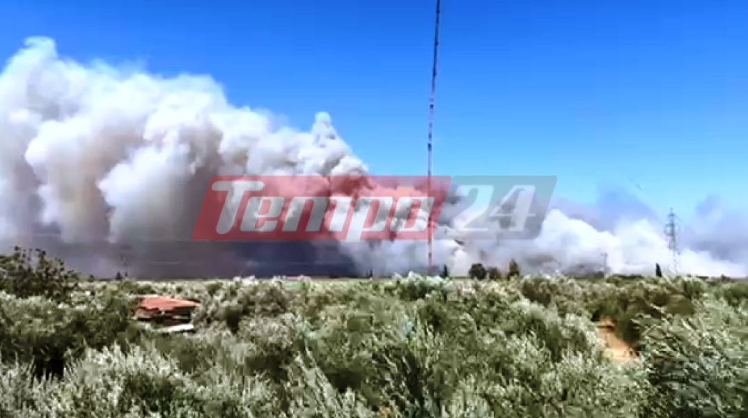 Φωτιά τώρα στην Αχαΐα - Μήνυμα από το 112 για την εκκένωση 5 οικισμών 