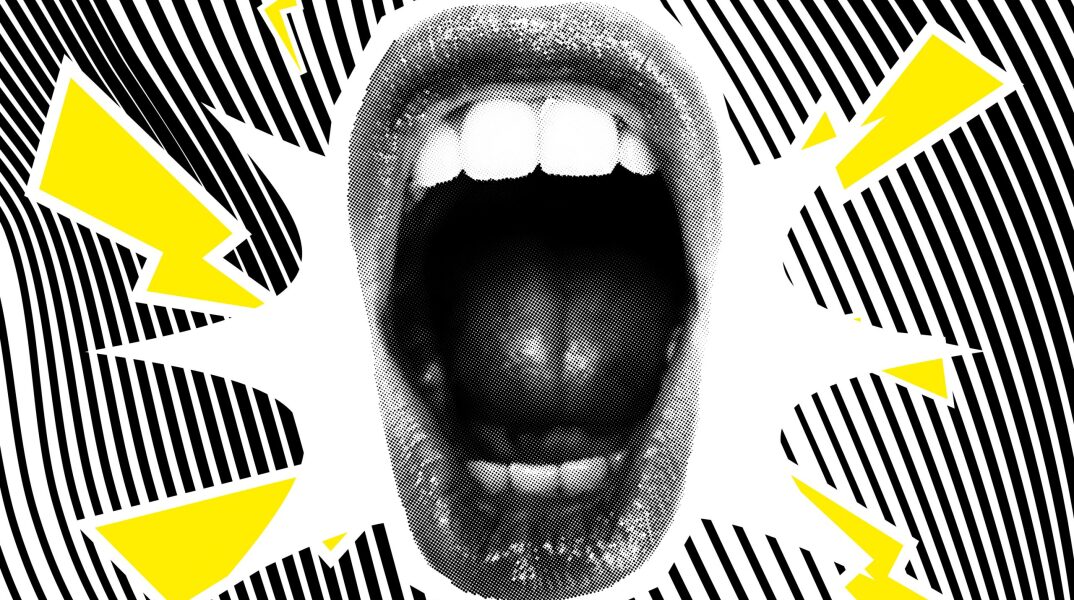 Εικονογράφηση στόματος που φωνάζει